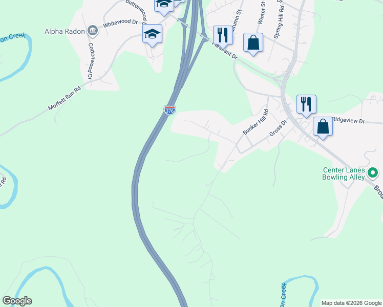 map of restaurants, bars, coffee shops, grocery stores, and more near 302 Canterbury Drive in Aliquippa