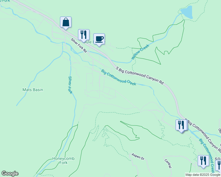 map of restaurants, bars, coffee shops, grocery stores, and more near 6942 Boulder Street in Salt Lake City