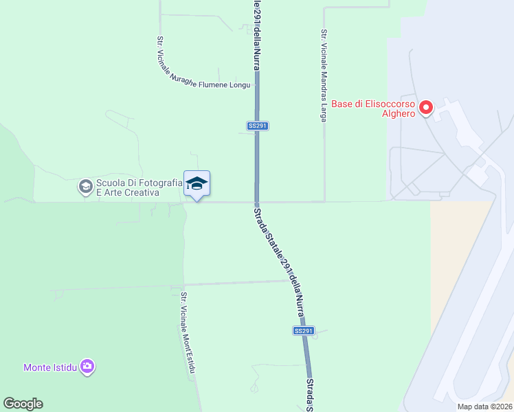 map of restaurants, bars, coffee shops, grocery stores, and more near 2 Strada Vicinale Mario Aramu in Città metropolitana di Sassari