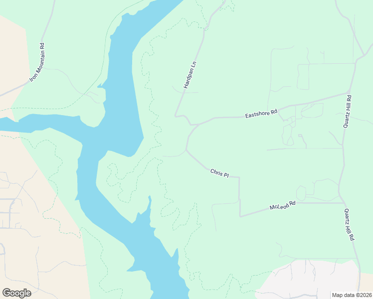map of restaurants, bars, coffee shops, grocery stores, and more near 16753 Eastshore Road in Redding