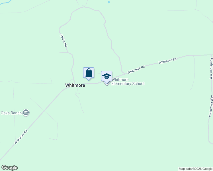 map of restaurants, bars, coffee shops, grocery stores, and more near 30611 Whitmore Road in Whitmore