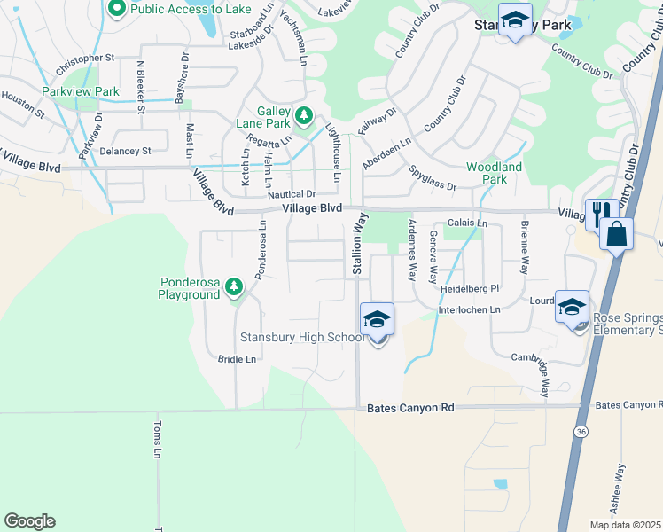 map of restaurants, bars, coffee shops, grocery stores, and more near 45 West Streams Edge Way in Stansbury Park