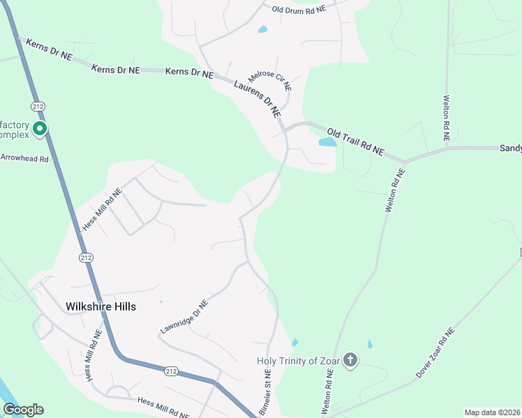 map of restaurants, bars, coffee shops, grocery stores, and more near 10147 Laurens Drive Northeast in Bolivar