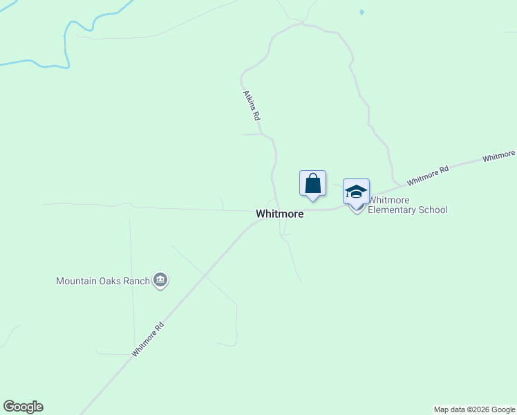 map of restaurants, bars, coffee shops, grocery stores, and more near 30472 Boggs Lane in Whitmore