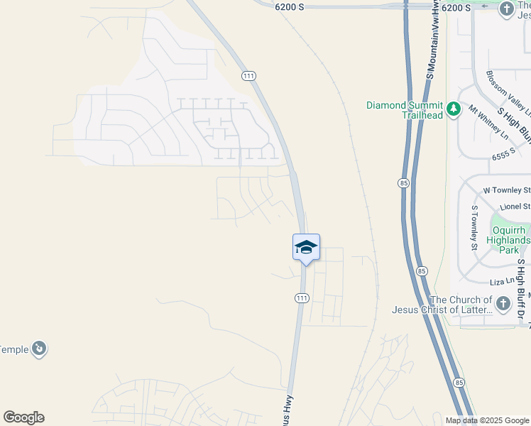 map of restaurants, bars, coffee shops, grocery stores, and more near 6713 South Quarter Creek Drive in Salt Lake County