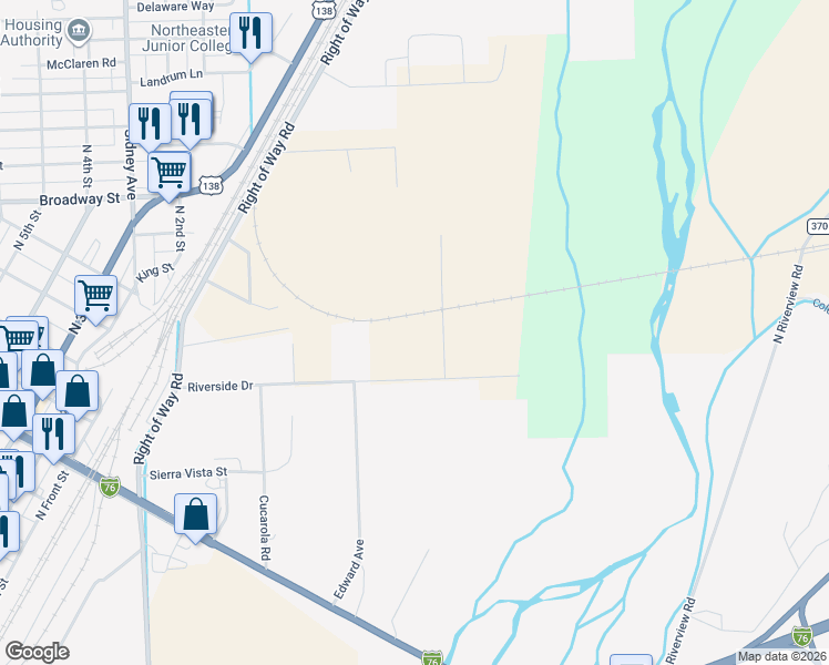 map of restaurants, bars, coffee shops, grocery stores, and more near 13351 C R 41 6 in Sterling