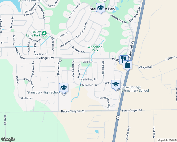map of restaurants, bars, coffee shops, grocery stores, and more near 217 Cherbourg Lane in Erda