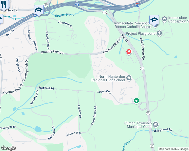 map of restaurants, bars, coffee shops, grocery stores, and more near 28 Westchester Terrace in Clinton Township