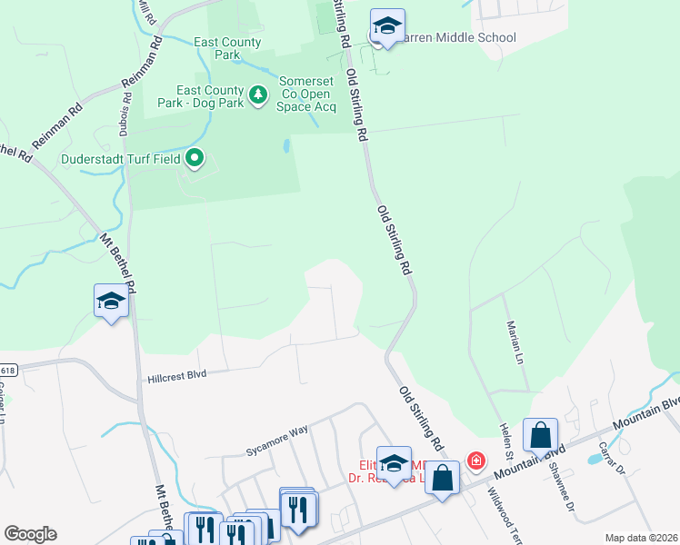 map of restaurants, bars, coffee shops, grocery stores, and more near 12 Isabella Way in Warren