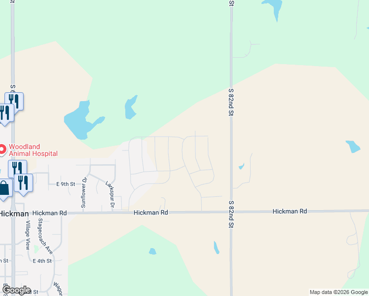 map of restaurants, bars, coffee shops, grocery stores, and more near 1008 Asher Ave in Hickman