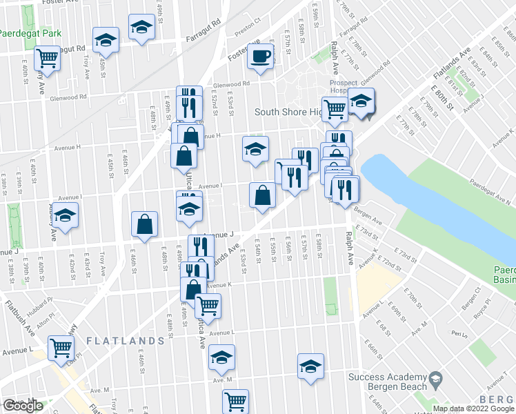map of restaurants, bars, coffee shops, grocery stores, and more near in Brooklyn