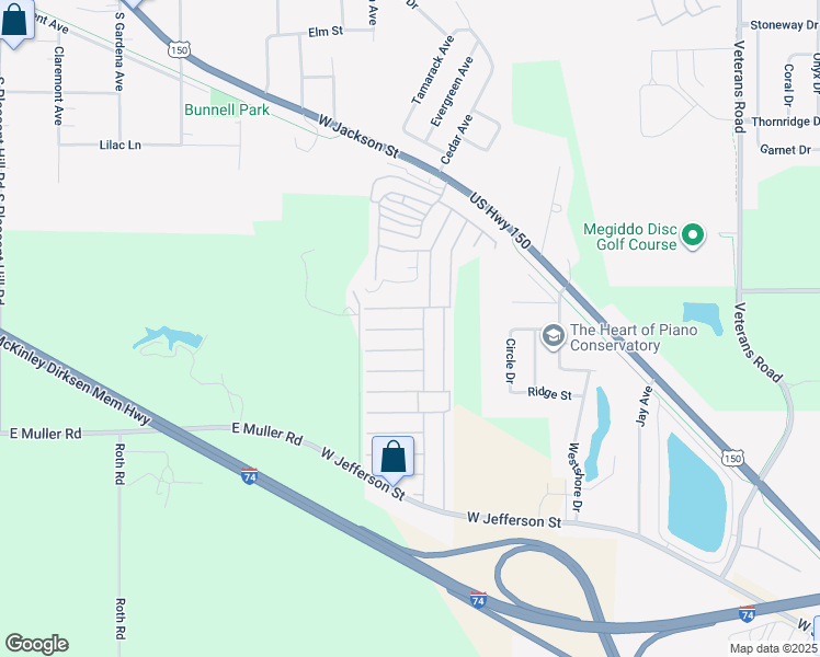 map of restaurants, bars, coffee shops, grocery stores, and more near 100-198 Mulberry Dr in Morton
