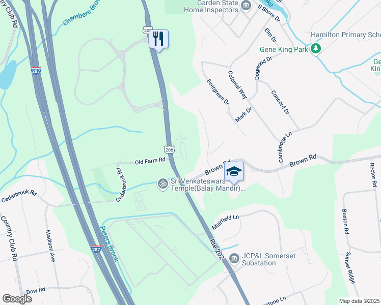 map of restaurants, bars, coffee shops, grocery stores, and more near 257 Victoria Drive in Bridgewater Township