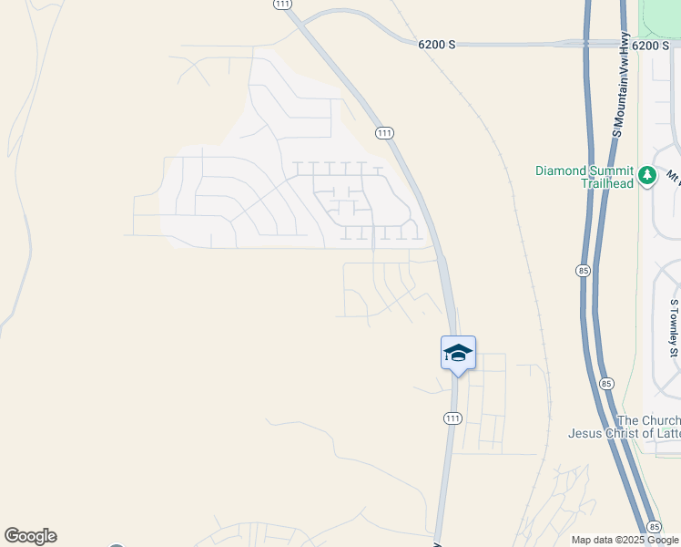 map of restaurants, bars, coffee shops, grocery stores, and more near 6646 West Skyloop Drive in West Jordan