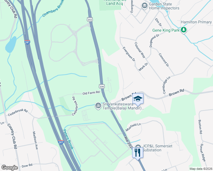 map of restaurants, bars, coffee shops, grocery stores, and more near 257 Victoria Drive in Bridgewater Township