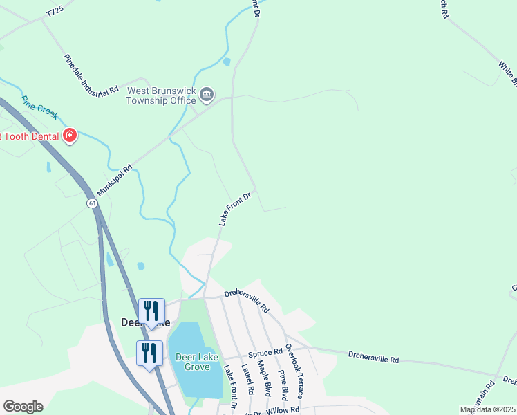 map of restaurants, bars, coffee shops, grocery stores, and more near 40 Locust Lane in Orwigsburg