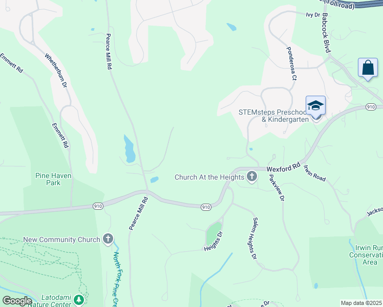 map of restaurants, bars, coffee shops, grocery stores, and more near 203 Enders Lane in Wexford