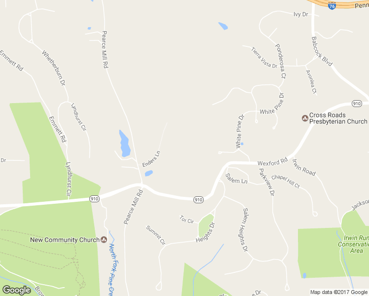 map of restaurants, bars, coffee shops, grocery stores, and more near 203 Enders Lane in Wexford