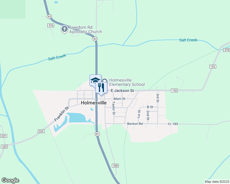 map of restaurants, bars, coffee shops, grocery stores, and more near 110 West Jackson Street in Fredericksburg