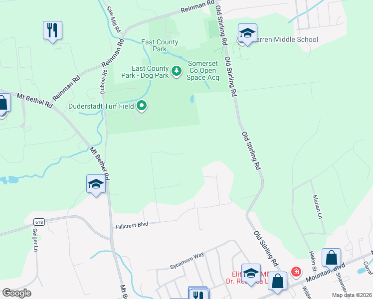map of restaurants, bars, coffee shops, grocery stores, and more near 8 Cobblestone Court in Warren