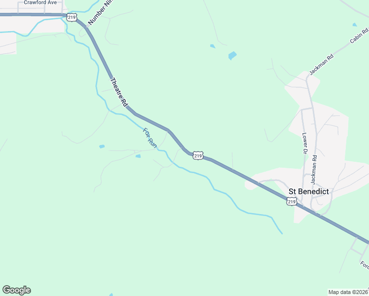 map of restaurants, bars, coffee shops, grocery stores, and more near Theatre Rd in Cambria