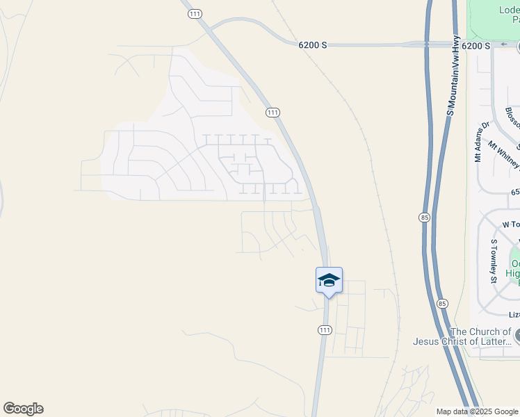 map of restaurants, bars, coffee shops, grocery stores, and more near 6948 West Skyloop Drive in West Jordan