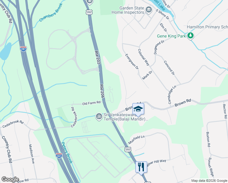 map of restaurants, bars, coffee shops, grocery stores, and more near 257 Victoria Drive in Bridgewater Township