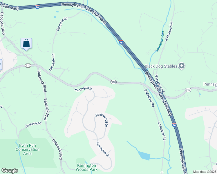 map of restaurants, bars, coffee shops, grocery stores, and more near 802 Oxford Court in Gibsonia