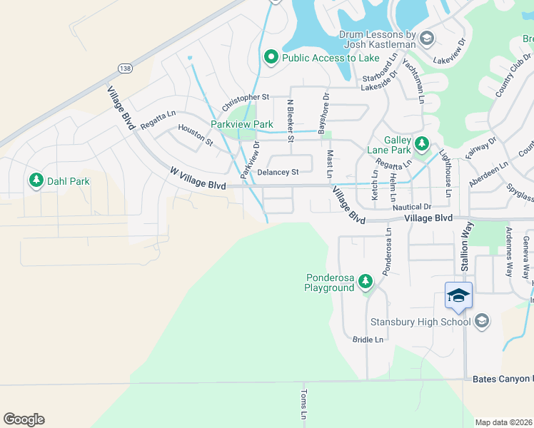 map of restaurants, bars, coffee shops, grocery stores, and more near Sunny Rise Lane in Stansbury Park