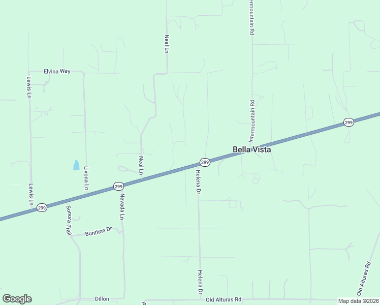 map of restaurants, bars, coffee shops, grocery stores, and more near 11840 Yosemite Drive in Redding