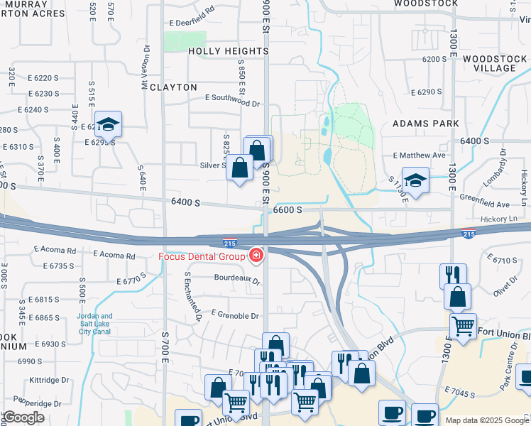map of restaurants, bars, coffee shops, grocery stores, and more near in Murray