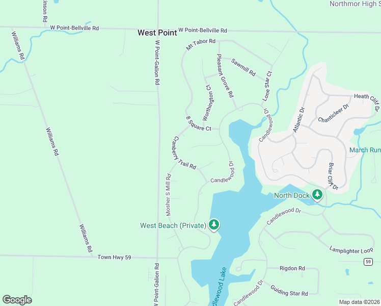 map of restaurants, bars, coffee shops, grocery stores, and more near 9 Green Lot in Mount Gilead
