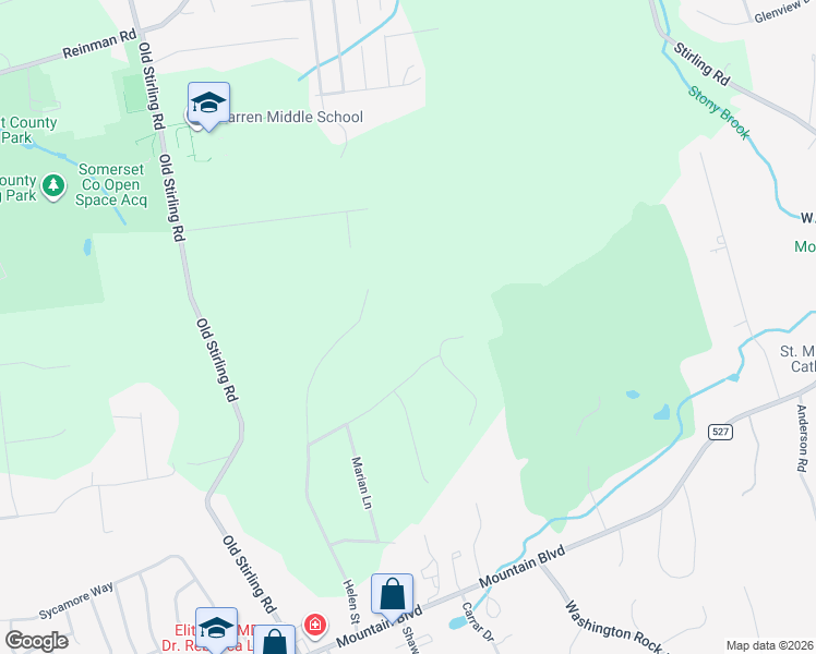 map of restaurants, bars, coffee shops, grocery stores, and more near 17 Old Church Road in Warren