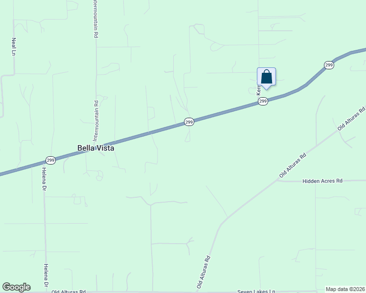 map of restaurants, bars, coffee shops, grocery stores, and more near Marcus Way in Redding