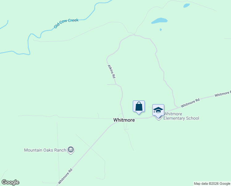 map of restaurants, bars, coffee shops, grocery stores, and more near 30472 Boggs Lane in Shasta
