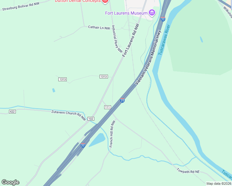 map of restaurants, bars, coffee shops, grocery stores, and more near 10307 Mabel Drive Northwest in Bolivar