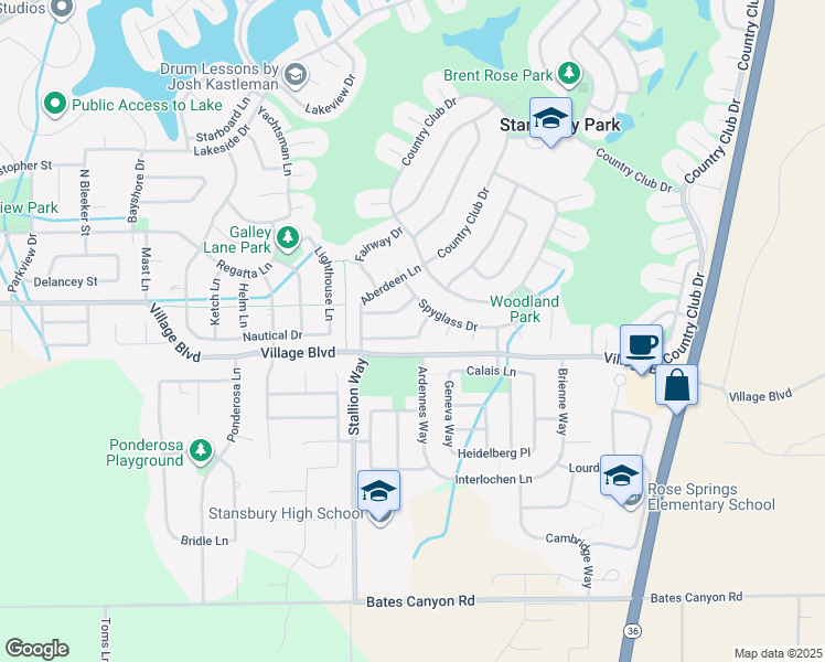 map of restaurants, bars, coffee shops, grocery stores, and more near 107 Pebble Beach Drive in Stansbury Park