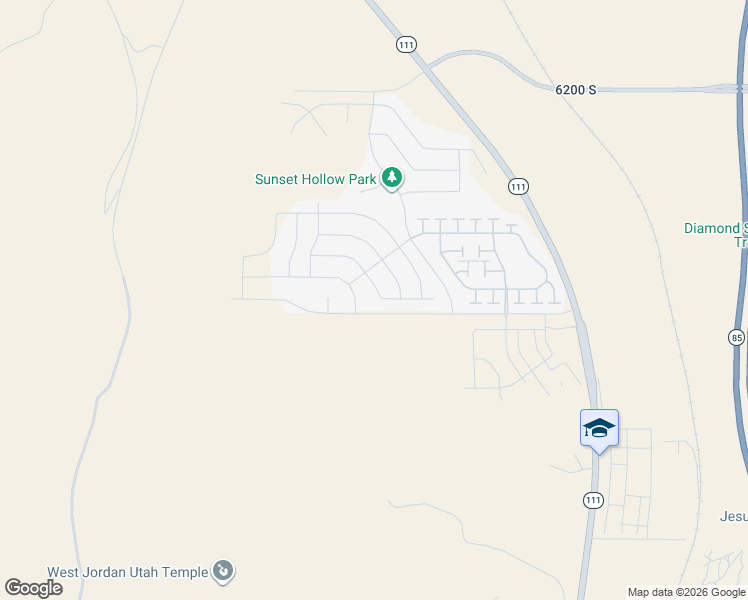 map of restaurants, bars, coffee shops, grocery stores, and more near 6562 South Luminous Way in West Valley City