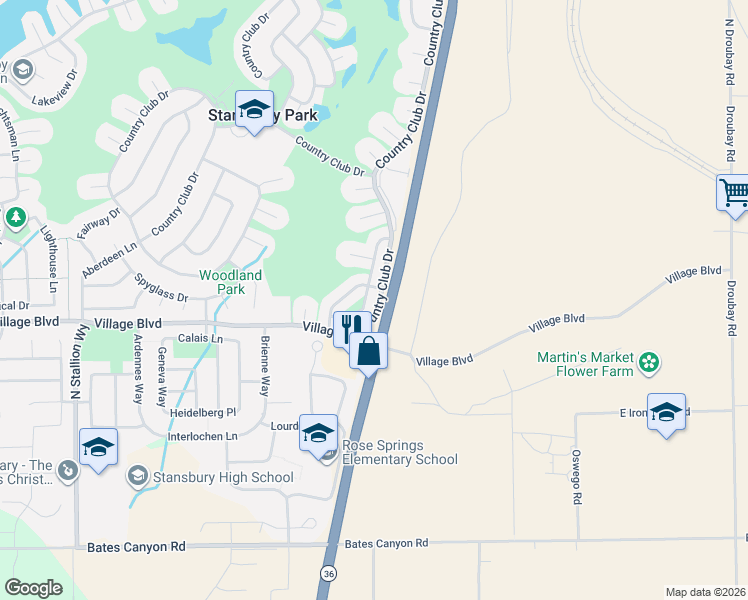 map of restaurants, bars, coffee shops, grocery stores, and more near 274 Country Club Drive in Stansbury Park