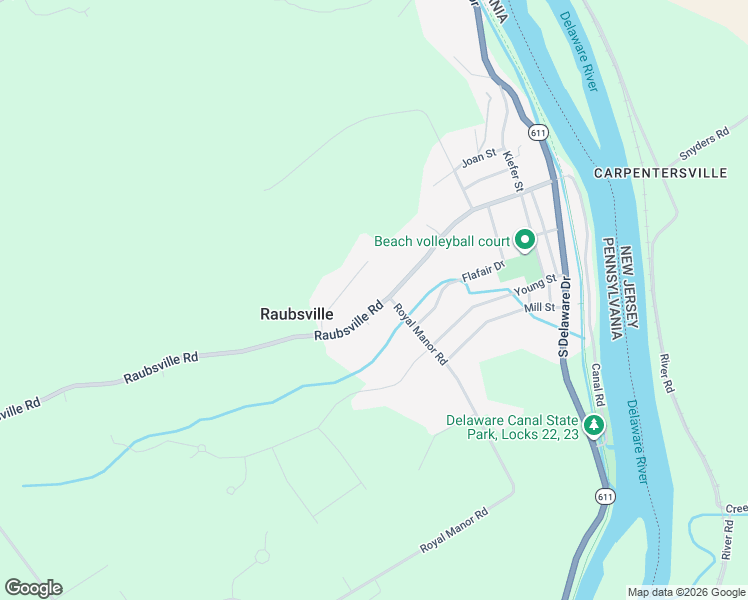 map of restaurants, bars, coffee shops, grocery stores, and more near 230 Raubsville Road in Easton