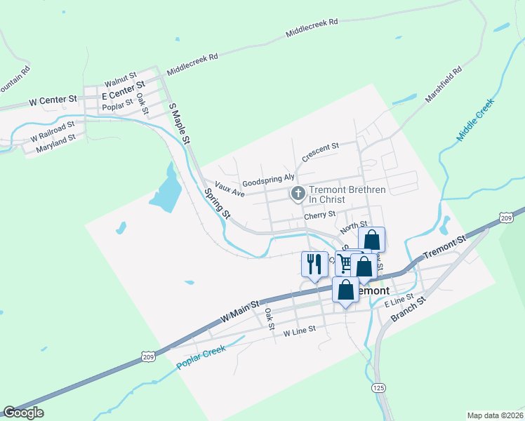 map of restaurants, bars, coffee shops, grocery stores, and more near 123 Chestnut Street in Tremont