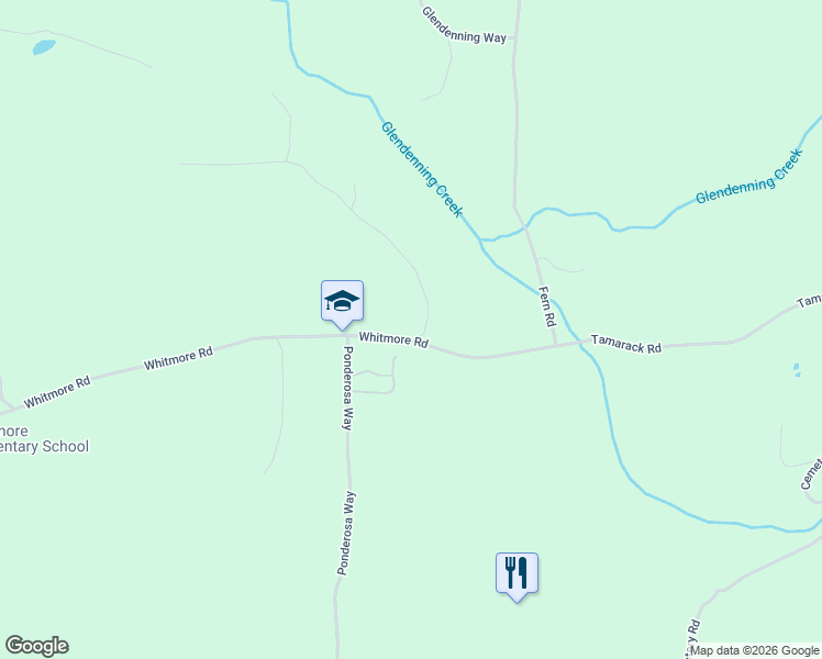 map of restaurants, bars, coffee shops, grocery stores, and more near 30964 Whitmore Road in Whitmore