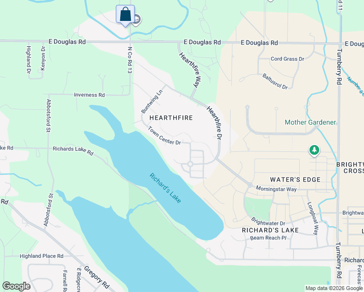 map of restaurants, bars, coffee shops, grocery stores, and more near 1327 Town Center Drive in Fort Collins