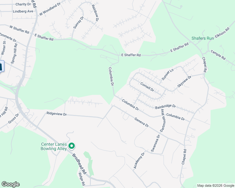 map of restaurants, bars, coffee shops, grocery stores, and more near 313 Columbia Drive in Aliquippa