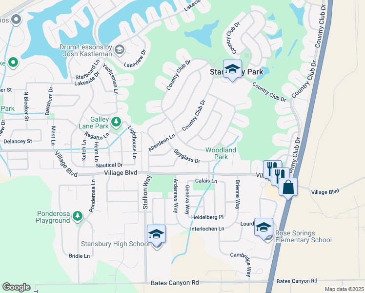 map of restaurants, bars, coffee shops, grocery stores, and more near 732 Country Club Drive in Stansbury Park