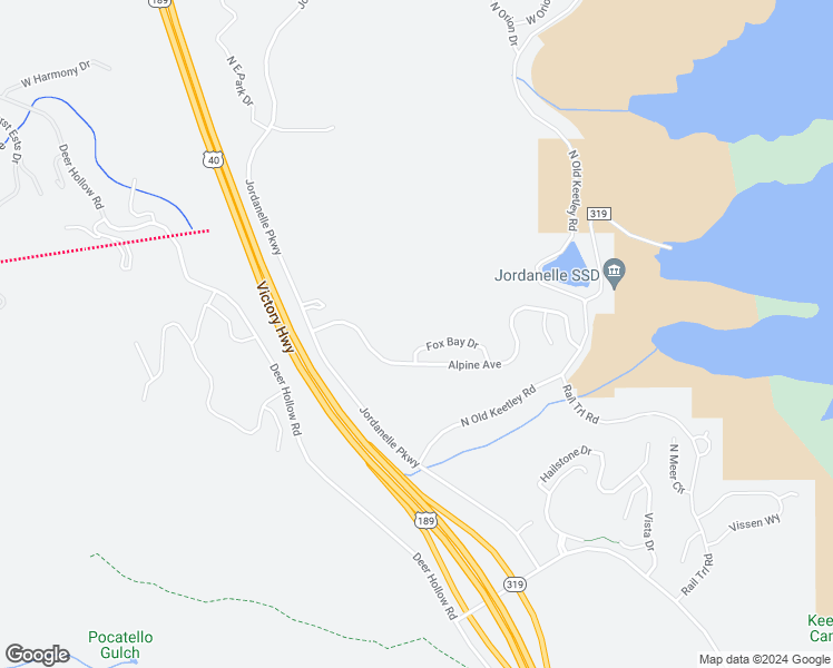 map of restaurants, bars, coffee shops, grocery stores, and more near 1800 Fox Bay Drive in Heber City