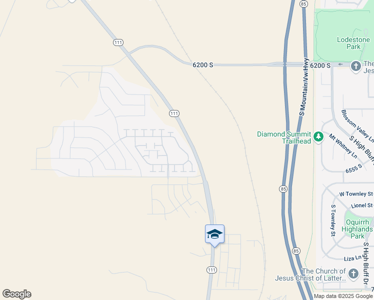 map of restaurants, bars, coffee shops, grocery stores, and more near 6509 South Dusky Drive in West Jordan
