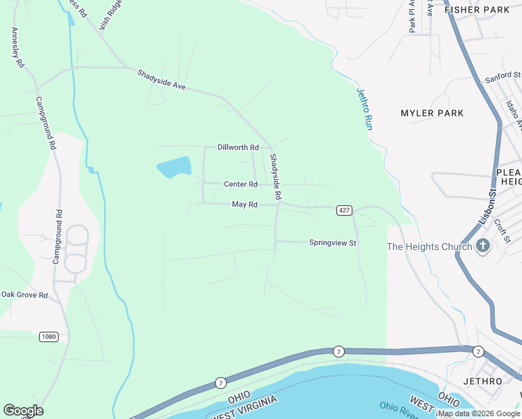 map of restaurants, bars, coffee shops, grocery stores, and more near 950 May Road in East Liverpool