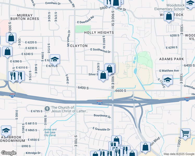 map of restaurants, bars, coffee shops, grocery stores, and more near in Murray