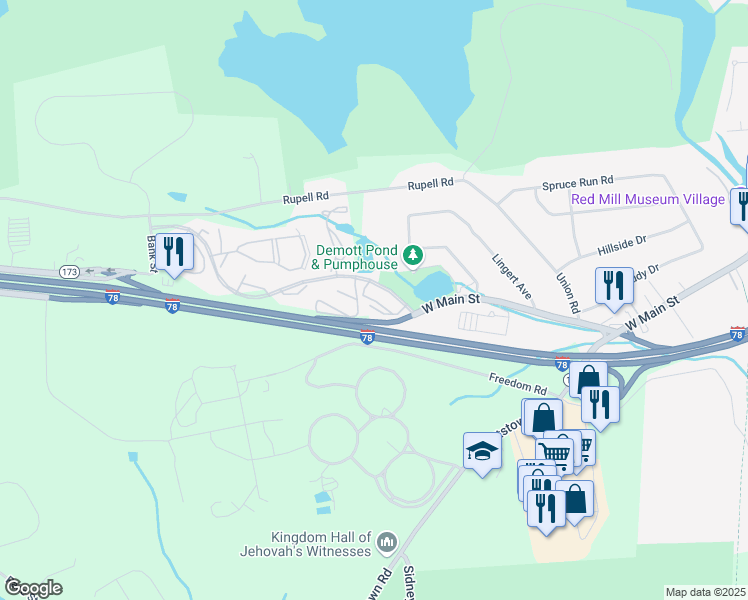 map of restaurants, bars, coffee shops, grocery stores, and more near in Clinton